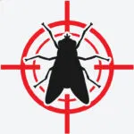 Fly inside target icon used to represent fly control services in Canberra